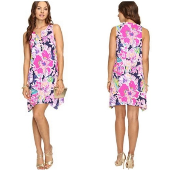 Lilly Pulitzer Dresses & Skirts - Lilly Pulitzer Havana Sheath Dress Floral V Neck Sleeveless Relaxed Fit Resort